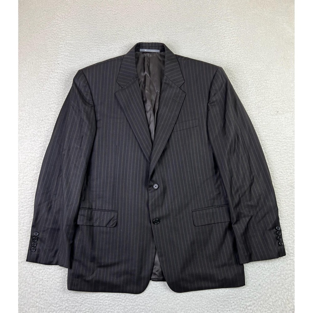 Hickey Freeman Mens 42 Short Brown Pinstripe Wool Suit Jacket Nordstrom Madison